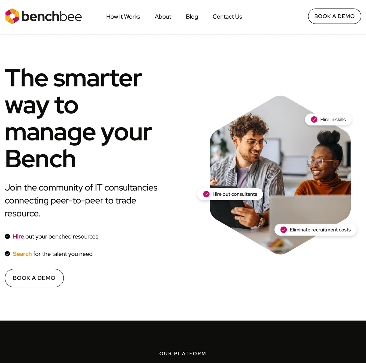 BenchBee website designed by Xander Marketing