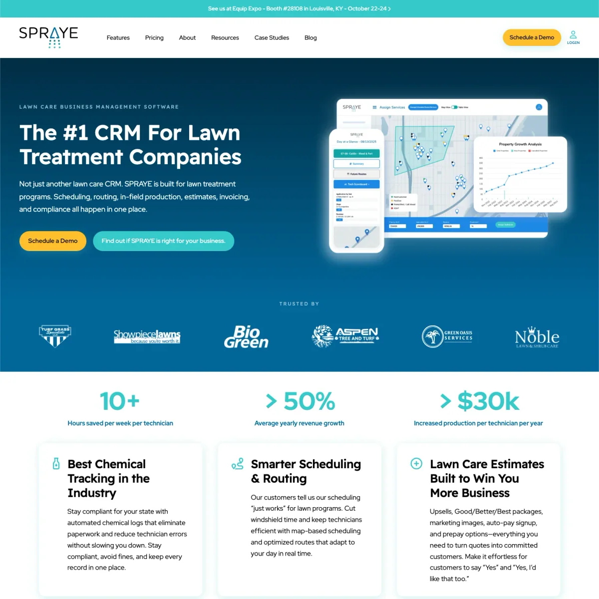 Spraye website designed by Xander Marketing