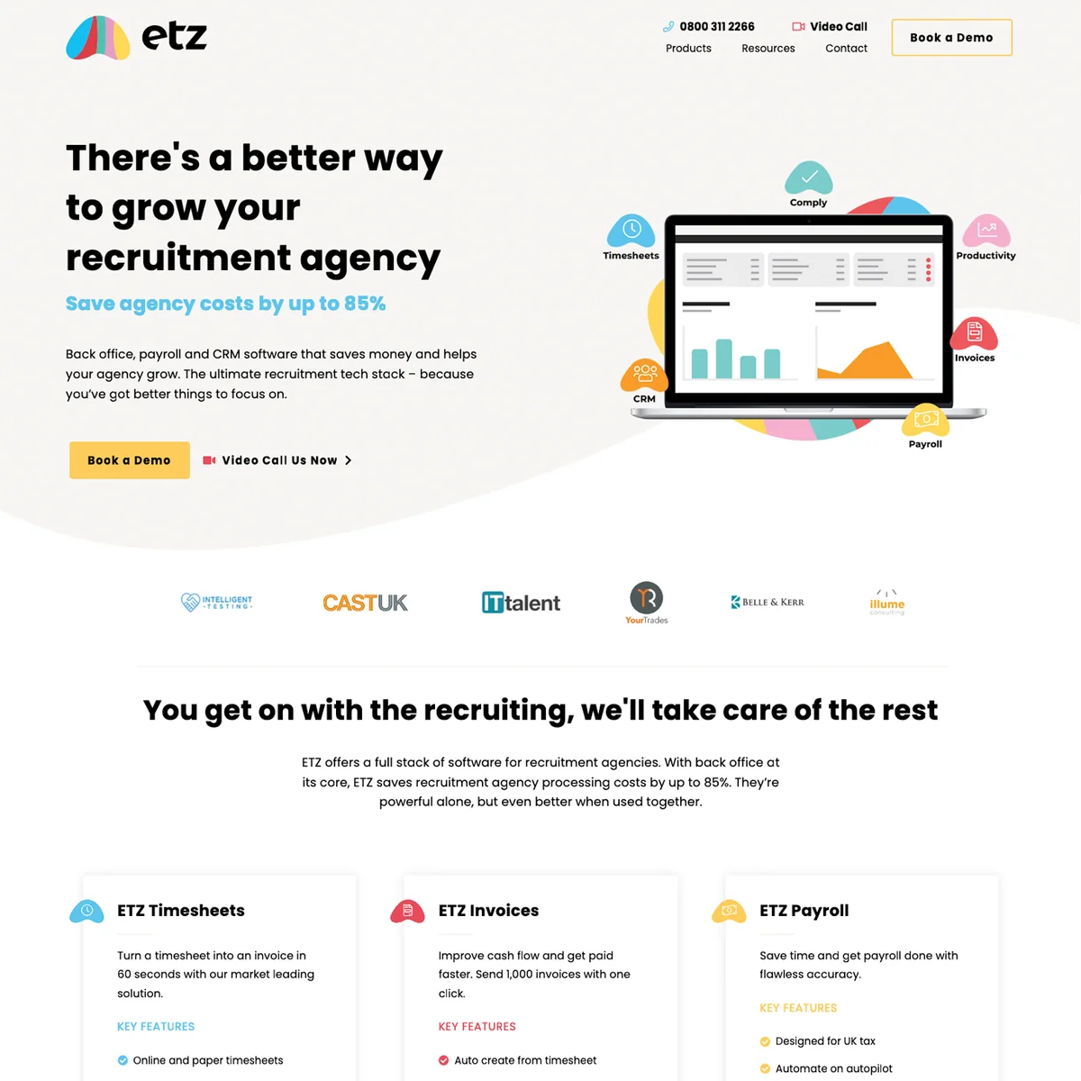 ETZ website designed by Xander Marketing