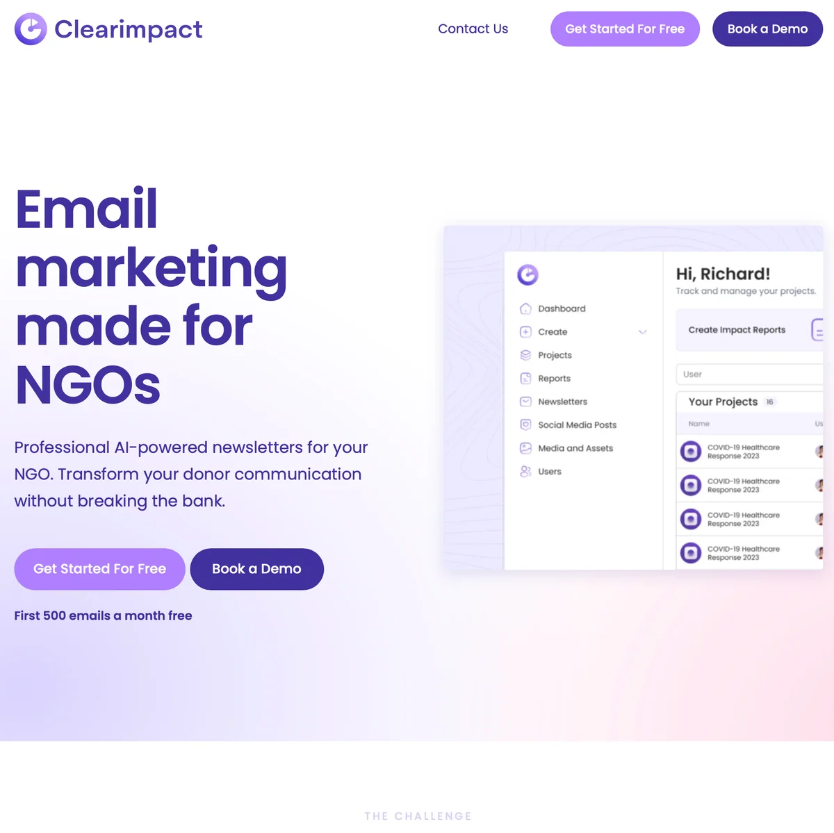 Clear Impact website designed by Xander Marketing