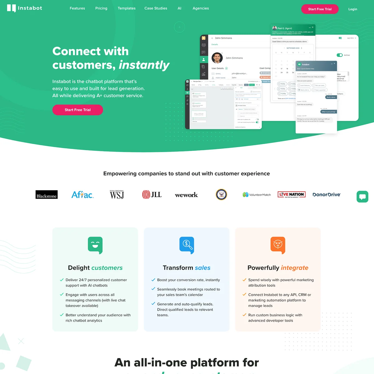 Instabot website designed by Xander Marketing