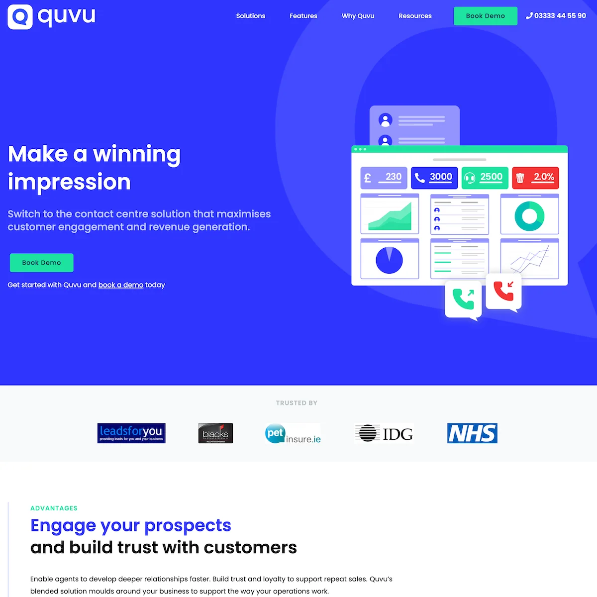 Quvu website designed by Xander Marketing