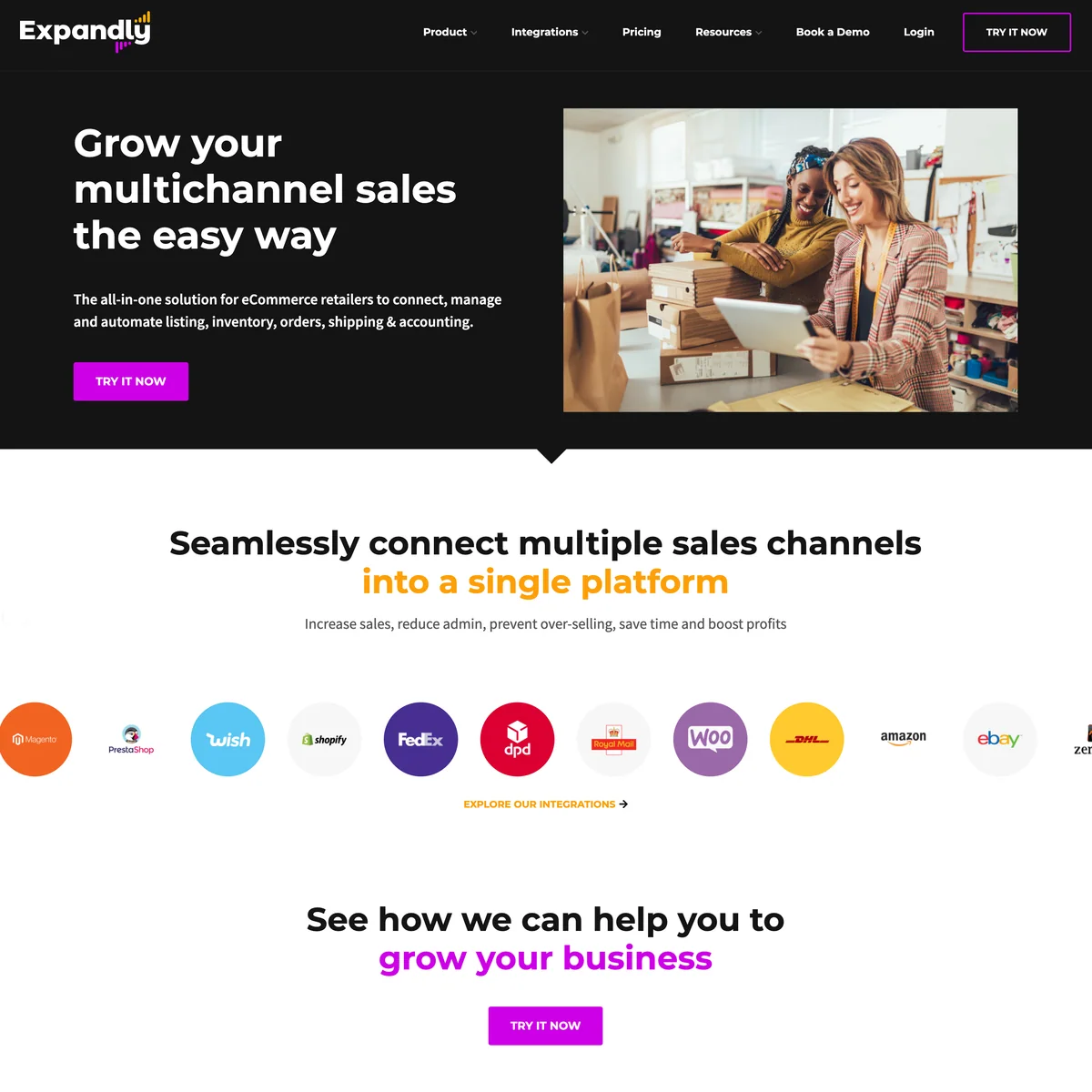 Expandly website designed by Xander Marketing