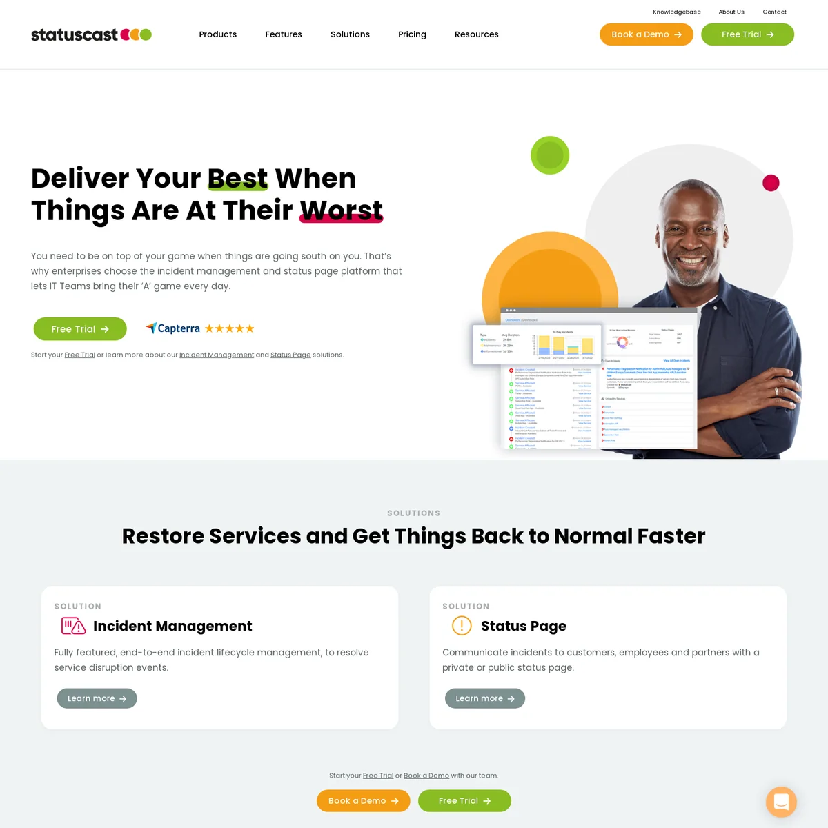 StatusCast website designed by Xander Marketing