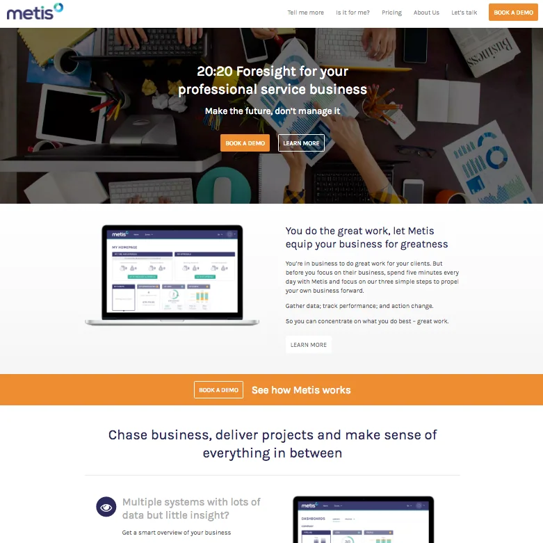 Metis website designed by Xander Marketing