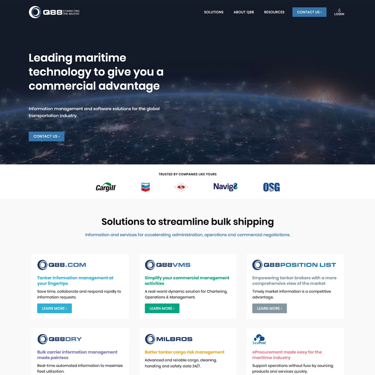 Q88 website designed by Xander Marketing
