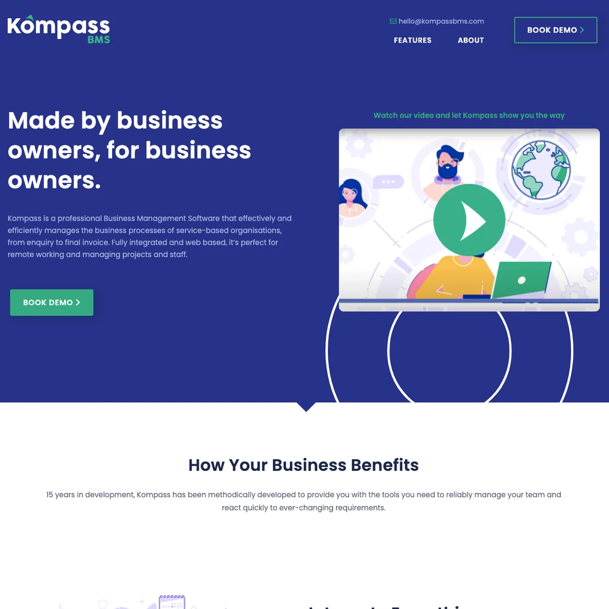 Kompass website designed by Xander Marketing