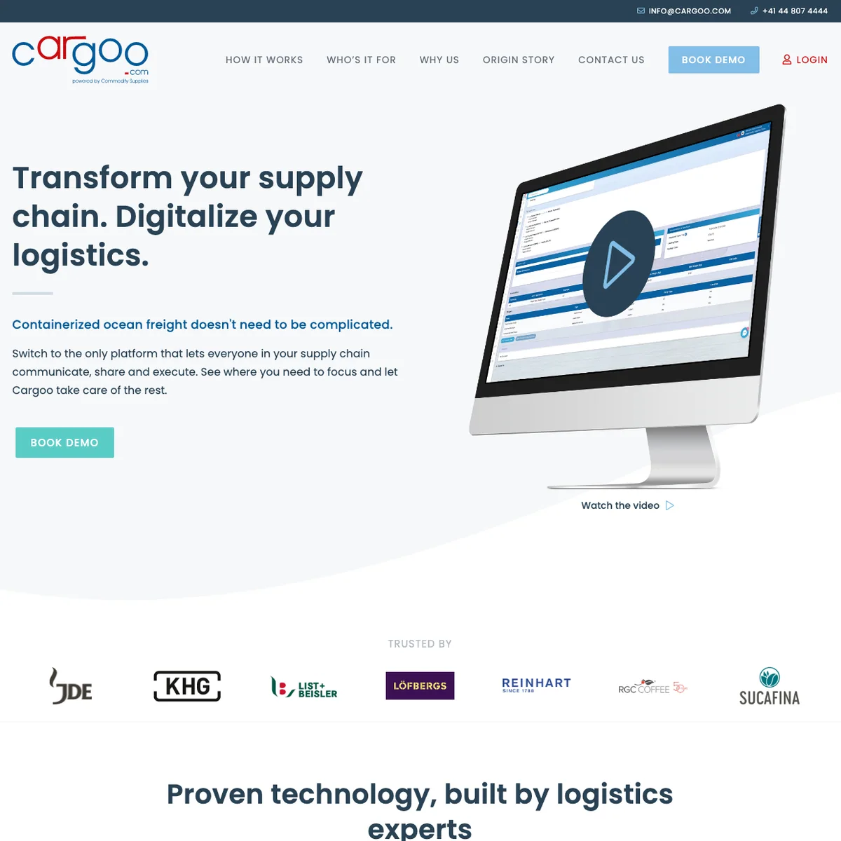 Cargoo website designed by Xander Marketing