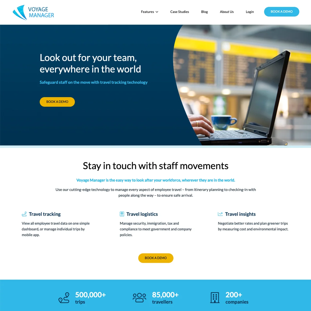 Voyage Manager website designed by Xander Marketing